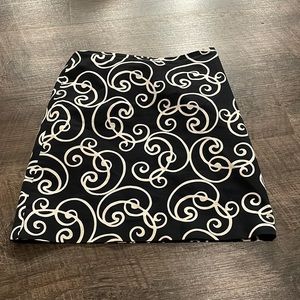 black and white skirt